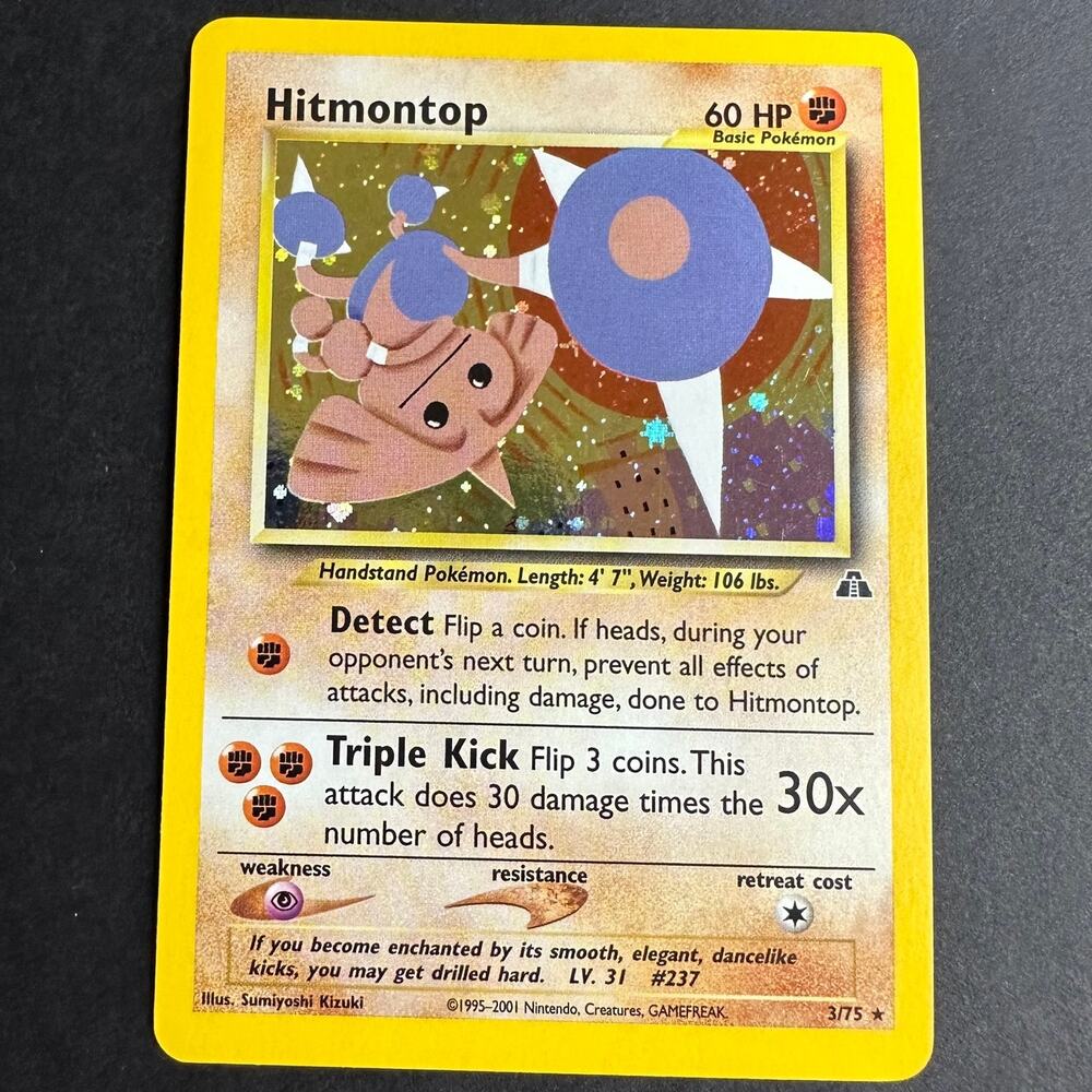 Pokemon TCG Hitmontop Neo Discovery 03/75 Holo Rare Unlimited NM